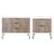 Manhattan Comfort 2-Piece DUMBO Standard 3-Drawer Dresser and DUMBO 2.0 Nightstand in White and Grey 2-DB02-WG - alternate 4